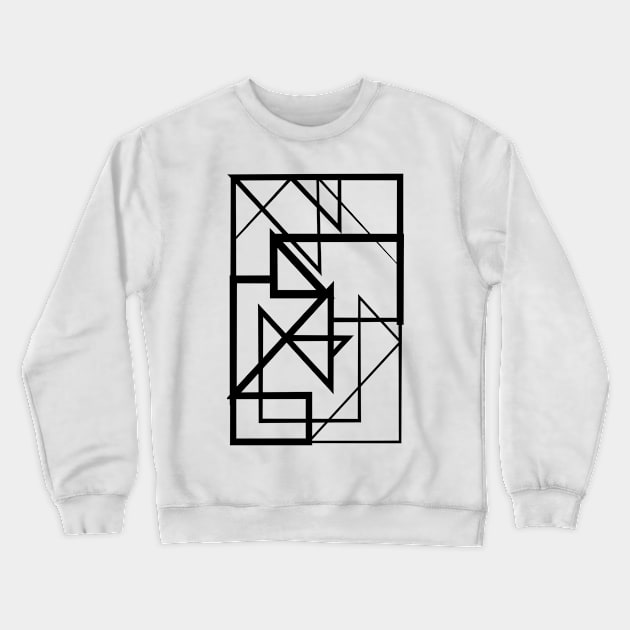 Black Lines Poster II Crewneck Sweatshirt by fivemmPaper